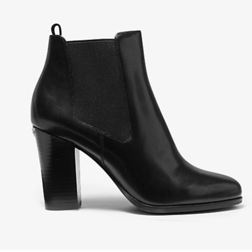 Black Micheal Kors leather bootie